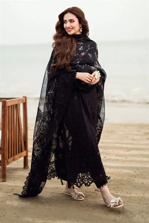 ZN1041 - Nureh 3PC Lawn ChickenKari Embroidered