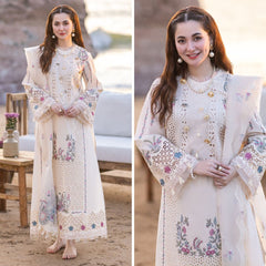 ZN997 - Qalamkar 3 Piece Chickenkari Embroidered Lawn Suit