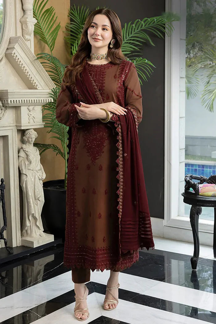 ZN976 - ASIM JOFA SUMMER 3PC LAWN EMBROIDERED