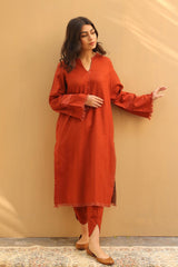 ZN565-Winter 3PC Dhannak Embroidered Suit with Dhanak Embroidered Shawll