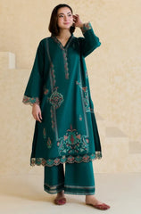 2PC EMBROIDERED DHANAK SUIT - ZN-1441