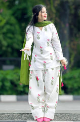 ZONIYA   SUMMER  3 piece Lawn frock style Printed suit -ZN1403