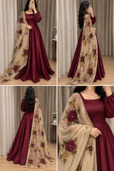 3PC Shamooz Silk Embroidered Suit - ZN-1500
