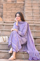 ZN1020 - Breeze 3PC Lawn Embroidered Suit
