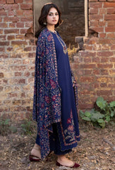 3PC EMBROIDERED DHANAK SUIT - ZN-1487
