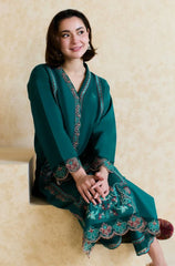 2PC EMBROIDERED DHANAK SUIT - ZN-1441
