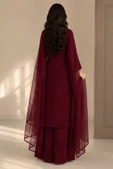 3PC Shamooz Silk Embroidered Suit - ZN-1504