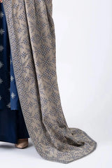 ZN778-WINTER 3-Pc Embroidered Dhanak Suit with Heavy Embroidered Dhanak Shawll