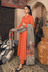 ZN812-Winter 3 Piece Dhanak Suit with digital printed wool shawll