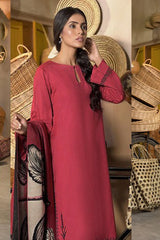 ZN813-Winter 3 Piece Dhanak Suit with digital printed wool shawll