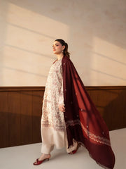 3PC EMBROIDERED DHANAK SUIT - ZN-1497
