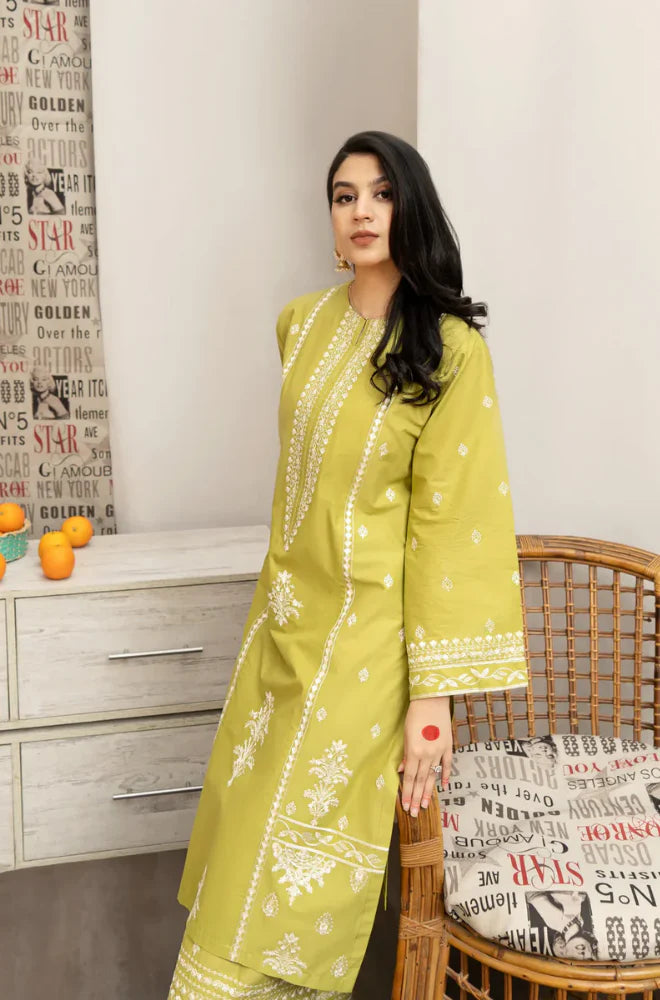 ZN933-WINTER 3PC Dhannak Embroidered suit with Printed Shawll