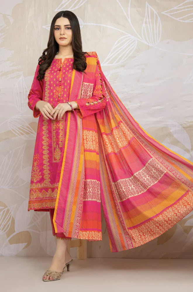 ZN926- Winter 3PC Linen Printed Suit