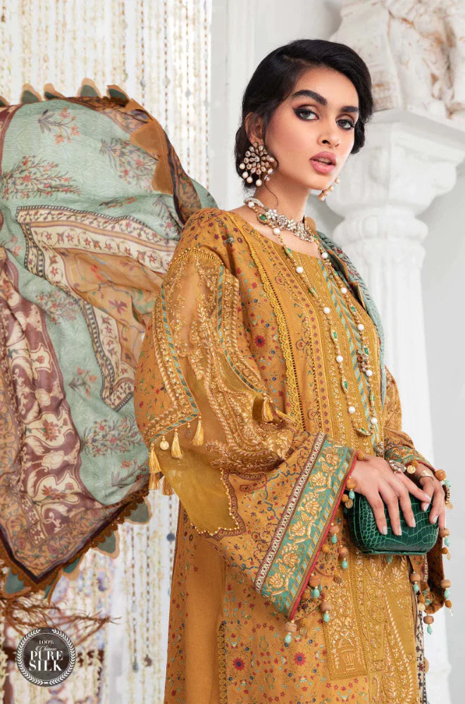 ZN267-Maria B. - 3PC Lawn Digital Print Shirt With Digital Print Lawn Dupatta