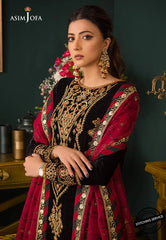 3PC EMBROIDERED VELVET SUIT - ZN-1412