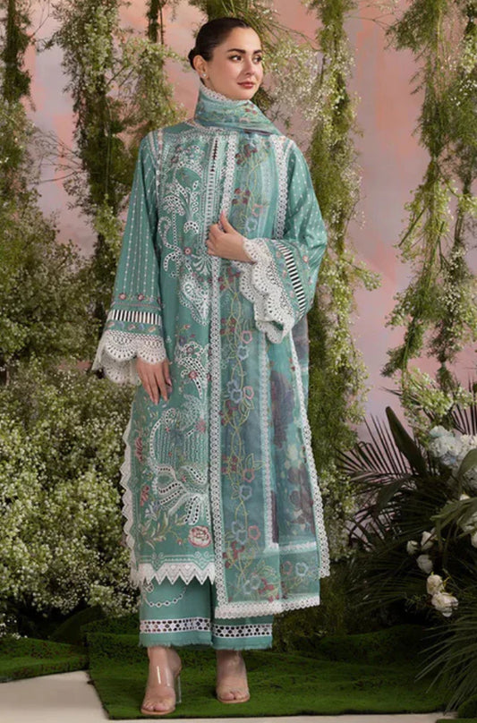 ZN1275 Sobia Nazir - Summer 3PC Lawn ChickenKari Embroidered Suit