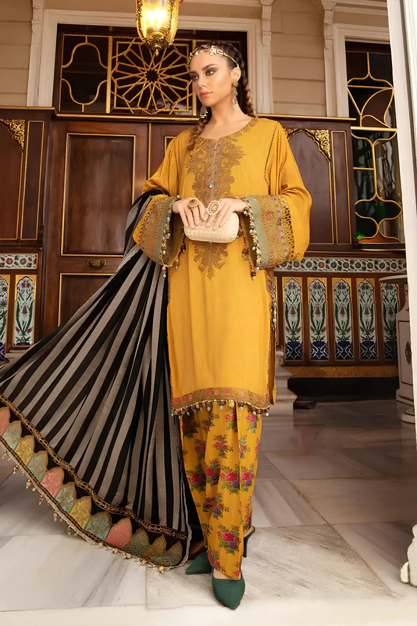 ZN991 - Maria.B. 3 Piece Lawn Suit