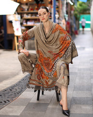 Charizma - Winter 3PC Karandi Digital Print Dress - ZN1473