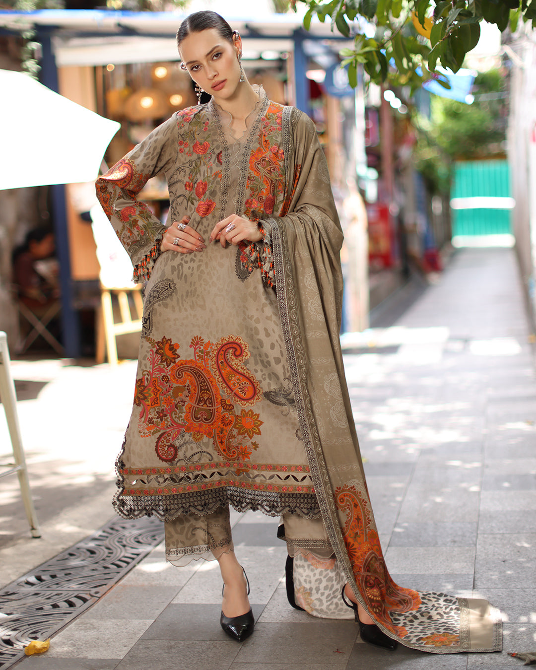 Charizma - Winter 3PC Karandi Digital Print Dress - ZN1473