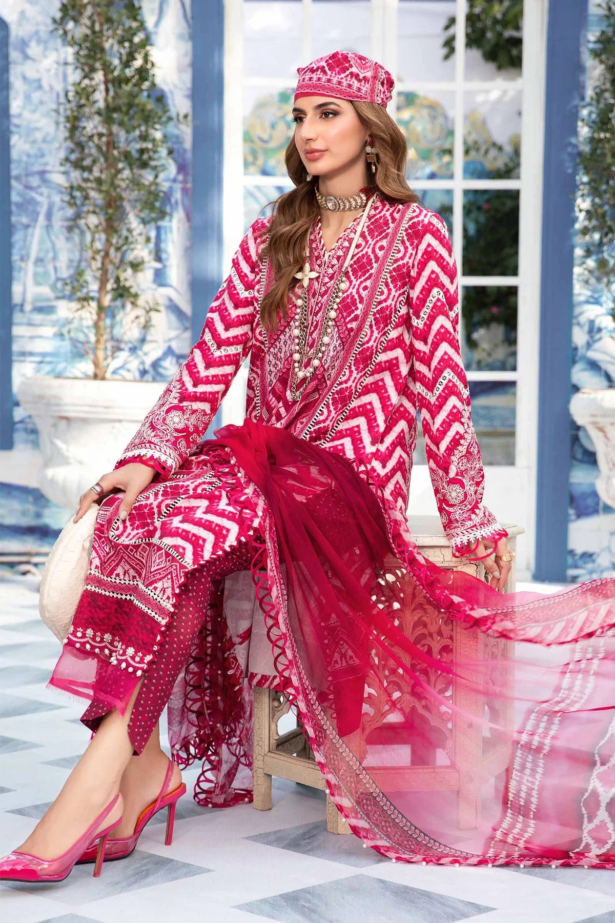 ZN792-3 Piece Unstitched Digital Printed Airjet Lawn Suit