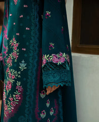 3PC EMBROIDERED DHANAK SUIT - ZN-1417