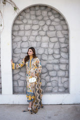 Qalamkar -ZN1371 Summer 3PC Lawn Digital Print Dress