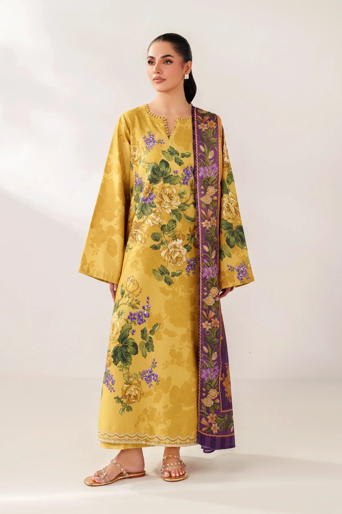 Jazmin - ZN1367 Summer 3PC Lawn Digital Print Dress -