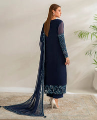 3PC EMBROIDERED DHANAK SUIT - ZN-1432