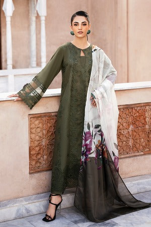 ZN1004 - Qalamkar 3 Piece Chickenkari Embroidered Lawn Suit