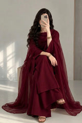 3PC Shamooz Silk Embroidered Suit - ZN-1504
