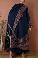 ZN1261 BATIK-3PC DHANAK EMBROIDERED SHIRT WITH DHANAK EMBROIDERED SHAWL AND TROUSER