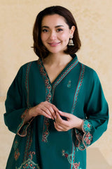 2PC EMBROIDERED DHANAK SUIT - ZN-1441