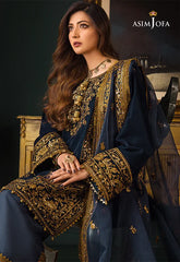3PC EMBROIDERED VELVET SUIT - ZN-1409