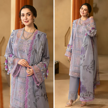 ZN1064 - Saira Rizwan  3PC Lawn Chickenkari Embroidered Suit