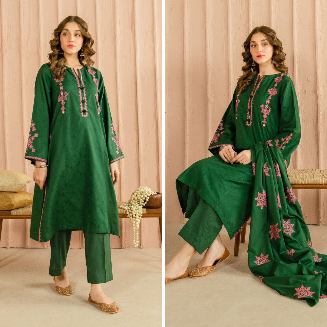 ZN1068 - Sapphire 3PC Embroidered Lawn Suit