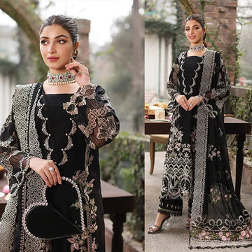 3PC EMBROIDERED LAWN SUIT - ZN-1296