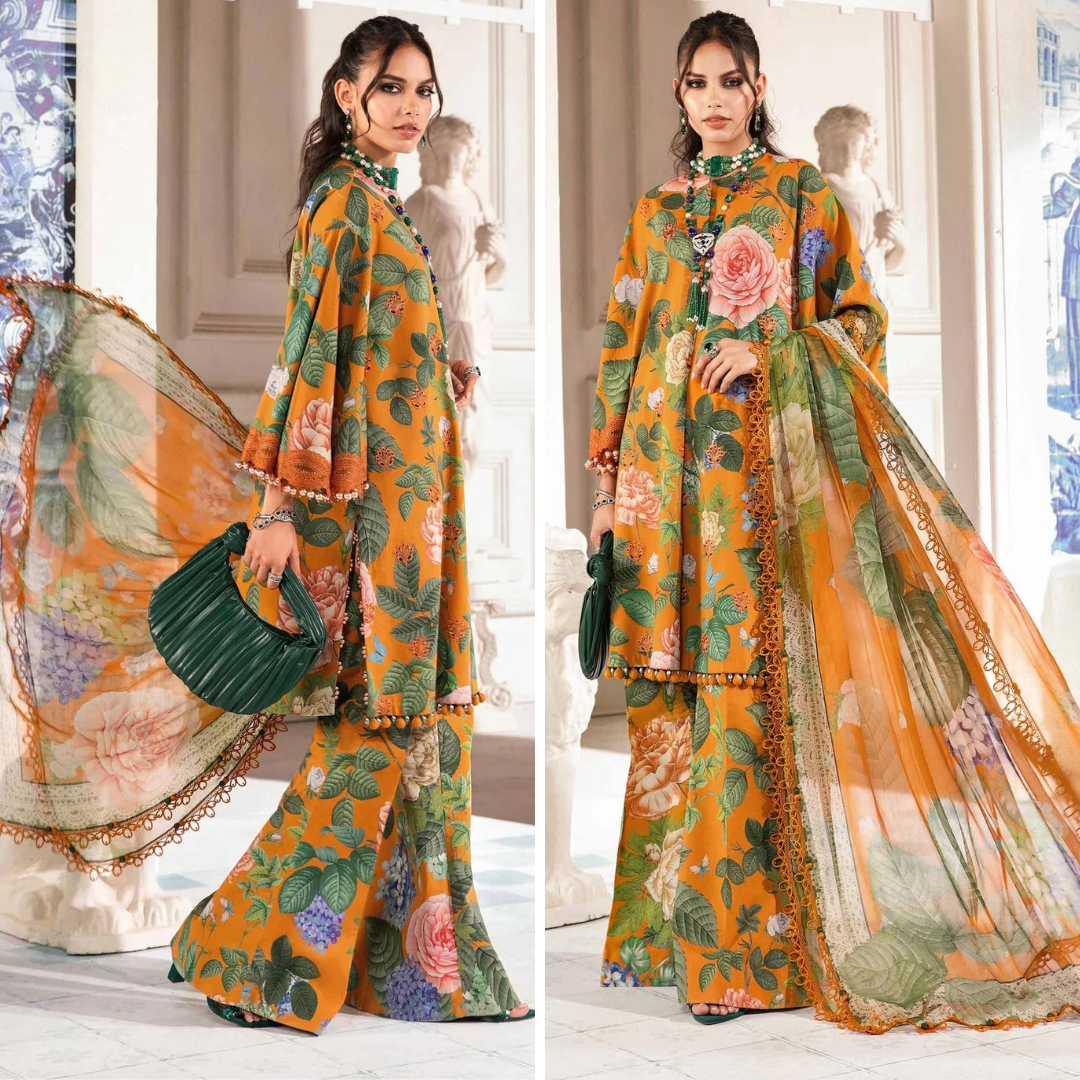 ZN787-3 Piece Unstitched Digital Printed Airjet Lawn Suit