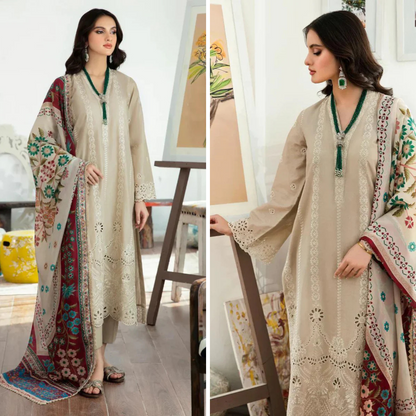 ZN970 - Summer Maria B Lawn 3PC Chickenkari Embroidered 3 Piece