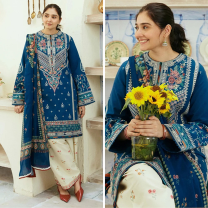 ZN972 - Coco By ZaraShahjahan Summer 3PC Lawn Embroidered Suit