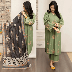 ZN984 - Urge Summer 3PC Lawn Embroidered Suit