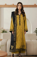 3PC EMBROIDERED DHANAK SUIT - ZN-1420