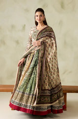 3PC EMBROIDERED DHANAK SUIT - ZN-1481