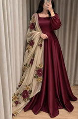 3PC Shamooz Silk Embroidered Suit - ZN-1500