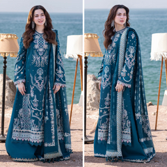 ZN1035 - Qalamkar 3 Piece Chickenkari Embroidered Lawn Suit