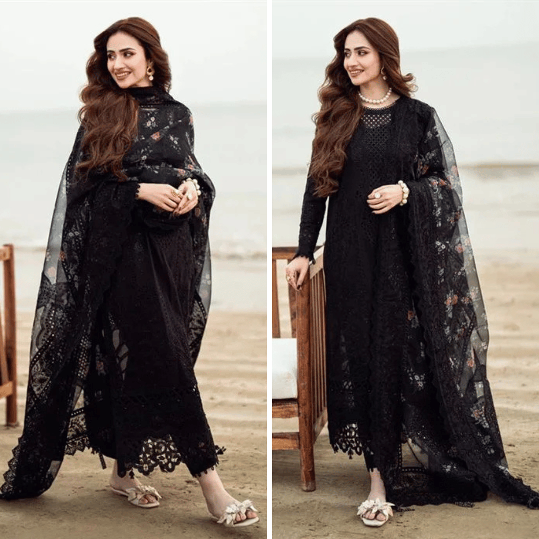 ZN1041 - Nureh 3PC Lawn ChickenKari Embroidered