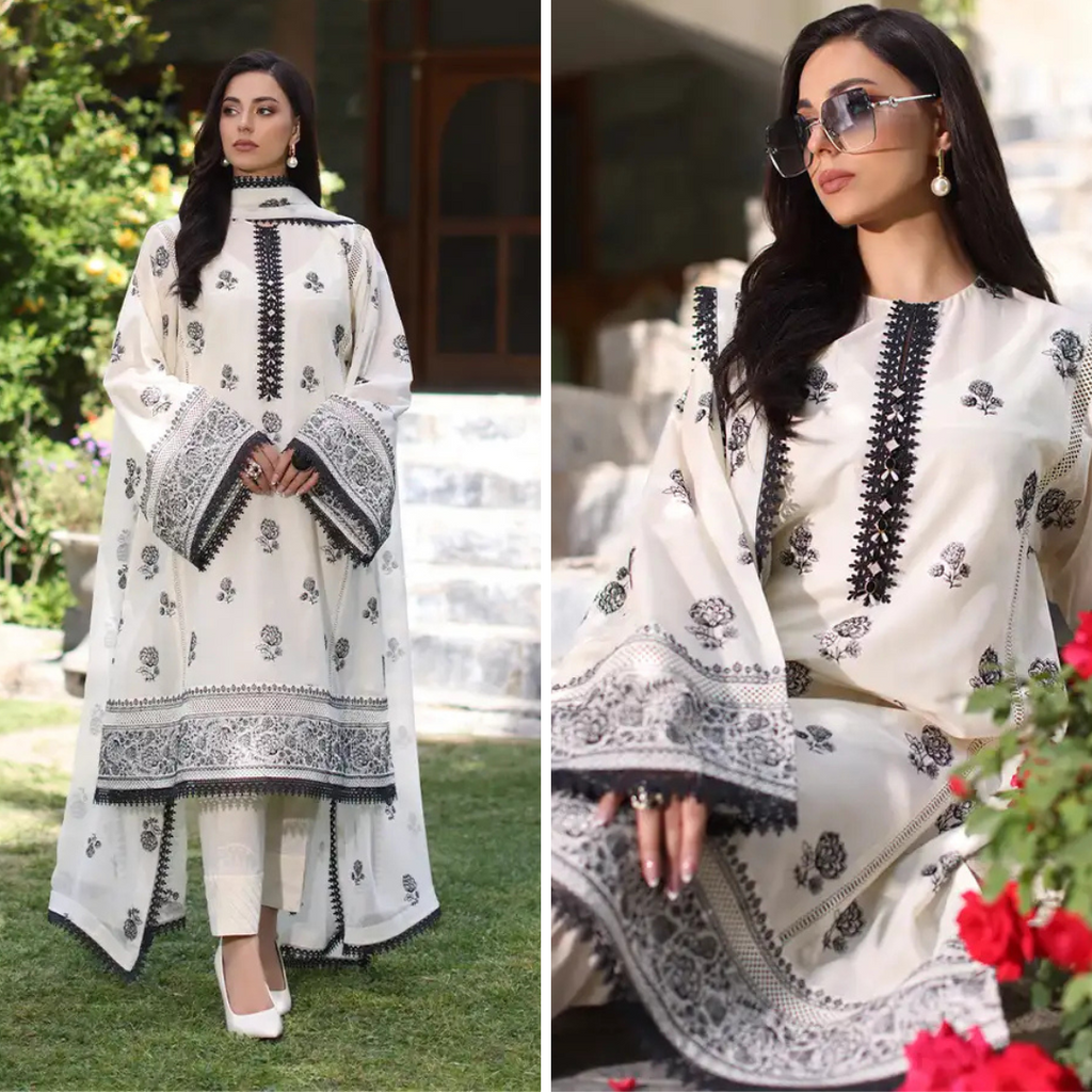 Pakistani Breeze embroidery 3Pc kurta ワンピース