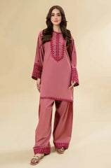 3PC EMBROIDERED DHANAK SUIT - ZN-1448