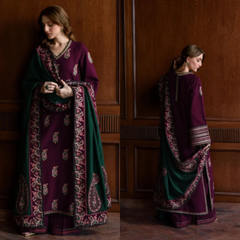 Winter BATIK- ZN1236    3PC DHANAK EMBROIDERED