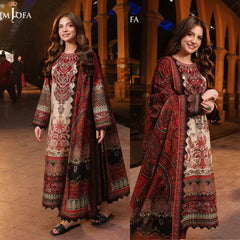 3PC PRINTED LAWN SUIT - ZN-1224