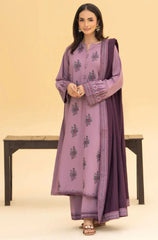 3PC EMBROIDERED DHANAK SUIT - ZN-1416
